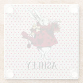 Personalisierter Queens Garb Glasuntersetzer (Rückseite)