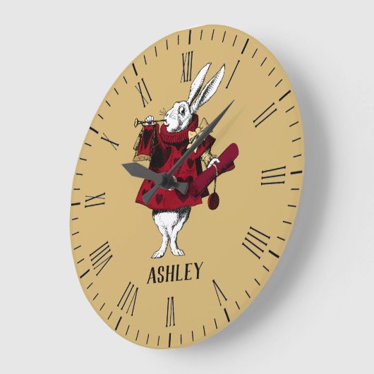 Personalisierter Queens Garb Große Wanduhr (Winkel)