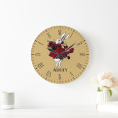 Personalisierter Queens Garb Große Wanduhr (Zuhause)