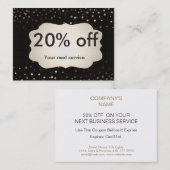 Personalisierter Rabattgutschein Confetti Rabattkarte (Vorne/Hinten)