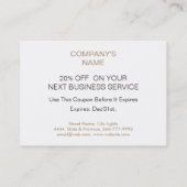 Personalisierter Rabattgutschein Confetti Rabattkarte (Rückseite)