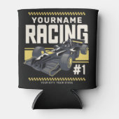 Personalisierter Racing Team Fast Race Car Treiber Dosenkühler (Vorderseite)