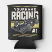 Personalisierter Racing Team Fast Race Car Treiber Dosenkühler (Rückseite)