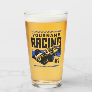Personalisierter Racing Team Fast Race Car Treiber Glas