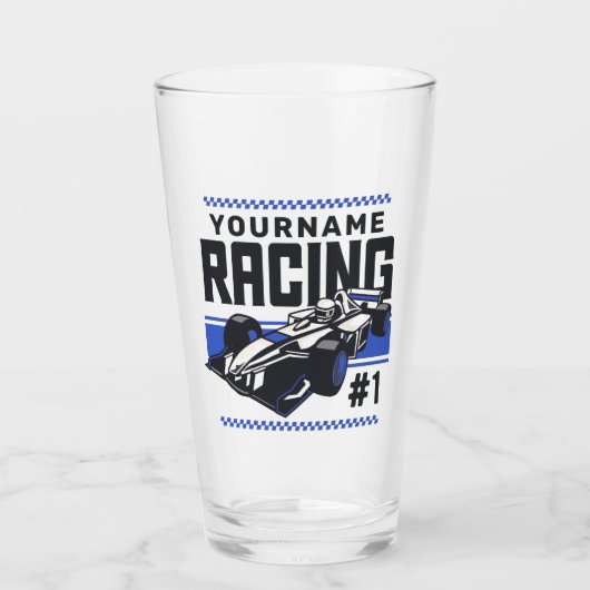 Personalisierter Racing Team Fast Race Car Treiber Glas (Vorderseite)