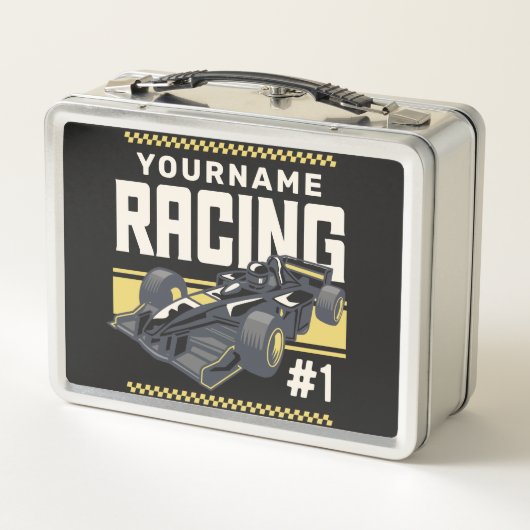 Personalisierter Racing Team Fast Race Car Treiber Metall Brotdose (Rückseite)