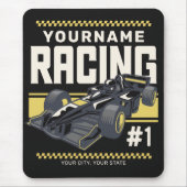 Personalisierter Racing Team Fast Race Car Treiber Mousepad (Vorne)