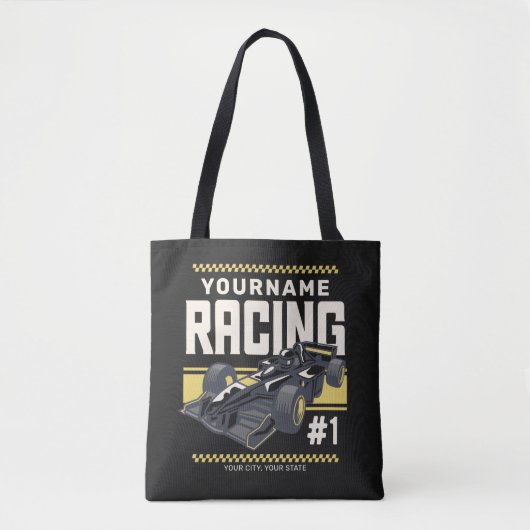 Personalisierter Racing Team Fast Race Car Treiber Tasche (Vorderseite)