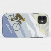 Personalisierter Radfahrer Rad fahren auf dem Moun Case-Mate iPhone Hülle (Rückseite (Horizontal))