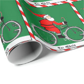 Personalisierter Radfahrer-Urlaub Geschenkpapier (Rolleneckpunkt)