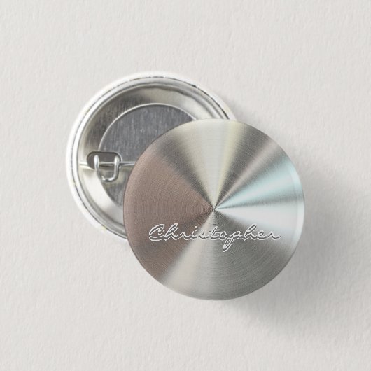 Personalisierter radialer Metallic-Look - Chrome Button (Vorne & Hinten)