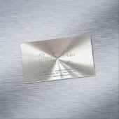 Personalisierter radialer Metallic-Look - Chrome Magnetische Visitenkarte (Beispiel)