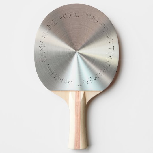 Personalisierter radialer Metallic-Look - Chrome Tischtennis Schläger (Vorderseite)