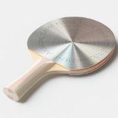 Personalisierter radialer Metallic-Look - Chrome Tischtennis Schläger (Vorderseite)