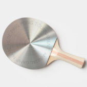 Personalisierter radialer Metallic-Look - Chrome Tischtennis Schläger (Seitenansicht)