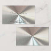 Personalisierter radialer Metallic-Look - Chrome Visitenkarte (Vorne/Hinten)