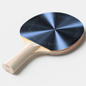 Personalisierter radialer Metallic-Look - Dunkelbl Tischtennis Schläger (Vorderseite)