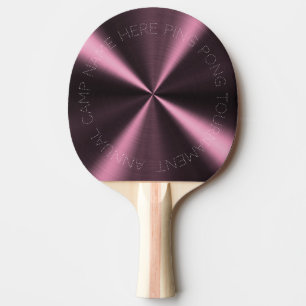 Personalisierter radialer Metallic-Look - rosa Tischtennis Schläger