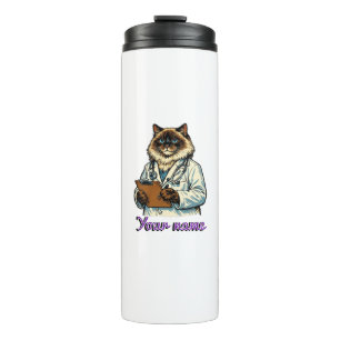 Personalisierter Ragdoll-Katzen-Tierarzthelfer-The Thermosbecher