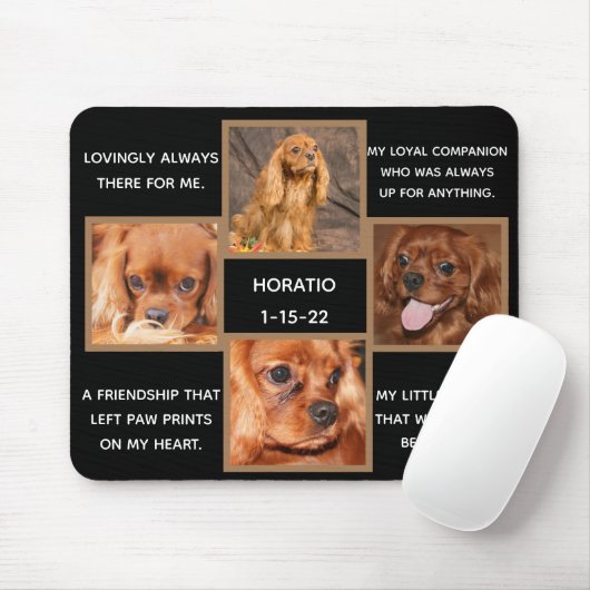 Personalisierter Rahmen für die Dog-Memorial-Erinn Mousepad (Mit Mouse)