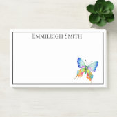 Personalisierter Rahmen-Regenbogen-Butterfly Post Post-it Klebezettel (Büro)
