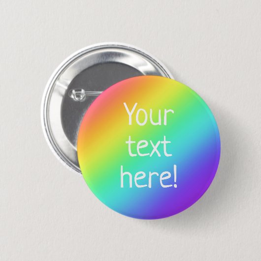 Personalisierter Rainbow-Button Button (Vorne & Hinten)