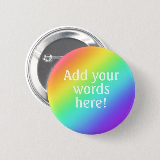 Personalisierter Rainbow-Button Button (Vorne & Hinten)