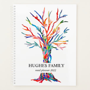 Personalisierter Rainbow Family Tree Meal Planner  Planer