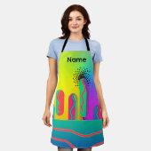 Personalisierter Rainbow Geo Craft Küchenbäcker Ko Schürze (Getragen)