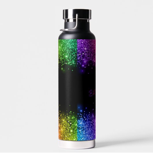 Personalisierter Rainbow-Glitzer Trinkflasche (Rechts)