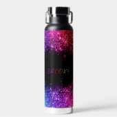Personalisierter Rainbow-Glitzer Trinkflasche (Vorne)