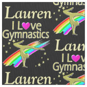 PERSONALISIERTER RAINBOW I LIEBE GYMNASTICS FABRIC STOFF (Nahaufnahme)