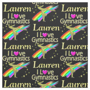 PERSONALISIERTER RAINBOW I LIEBE GYMNASTICS FABRIC STOFF
