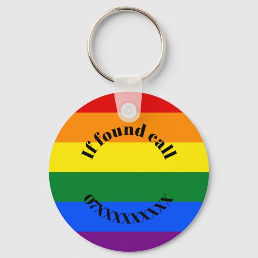 Personalisierter Rainbow-Keyring - Design2 Schlüsselanhänger (Vorderseite)