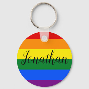 Personalisierter Rainbow-Keyring Schlüsselanhänger