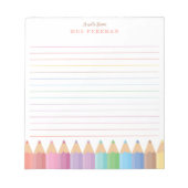 Personalisierter Rainbow-Lehrer Notizblock (Vorderseite)