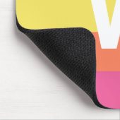 Personalisierter Rainbow-Sherbet-Farbblock Mousepad (Ecke)