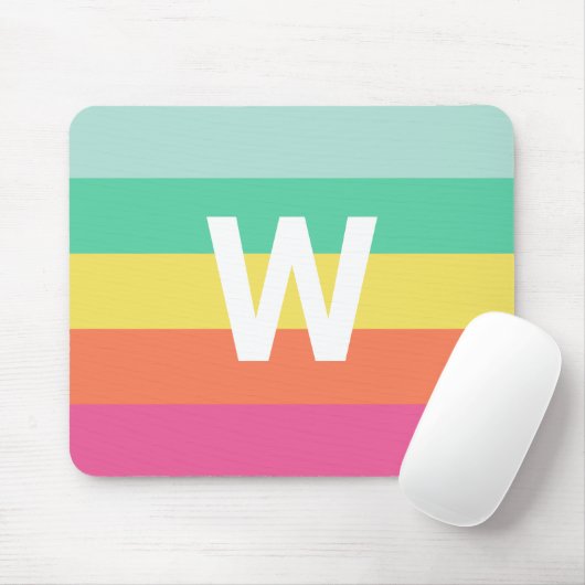 Personalisierter Rainbow-Sherbet-Farbblock Mousepad (Mit Mouse)