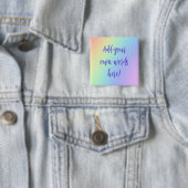 Personalisierter Rainbow-Square-Button Button (Beispiel)