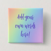 Personalisierter Rainbow-Square-Button Button (Vorderseite)