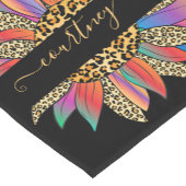 Personalisierter Rainbow- und Leopardruck, kurz Kurzer Tischläufer (Ecke)