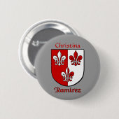 Personalisierter Ramirez Historischer Schild Button (Vorne & Hinten)