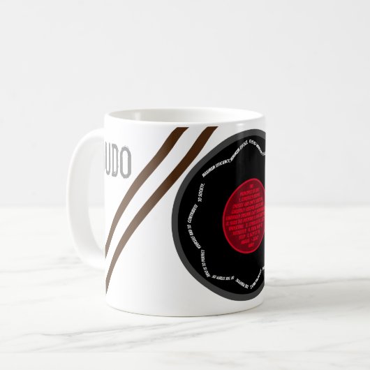 Personalisierter Ranker Judo Kaffeetasse (Vorderseite Links)