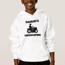 Personalisierter Rasenmäher Hoodie für Kinder