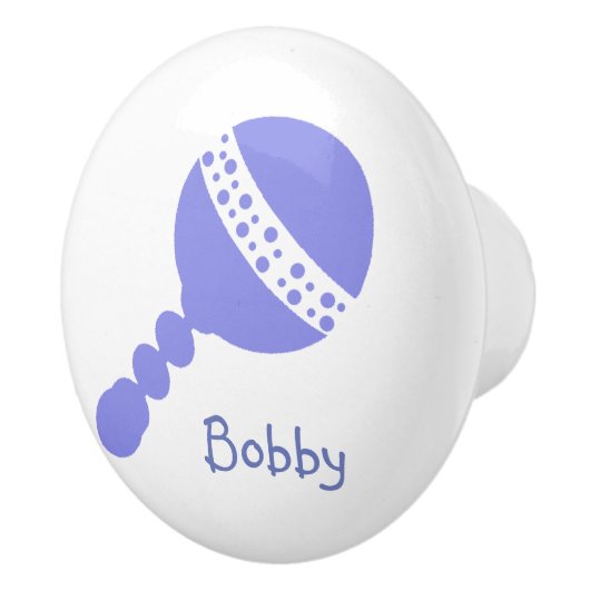 Personalisierter Rattle Drawer Knob Keramikknauf (Rechts)