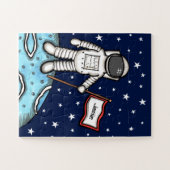 Personalisierter Raumfahrer Kosmonaut Jigsaw P Puzzle (Horizontal)
