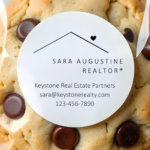 Personalisierter Realtor-Sticker Runder Aufkleber