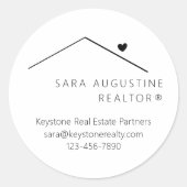 Personalisierter Realtor-Sticker Runder Aufkleber (Vorderseite)