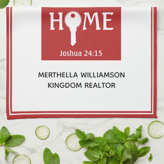 Personalisierter Realtor zu Client New Zuhause Geschirrtuch (Gefaltet)