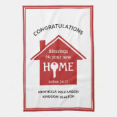 Personalisierter Realtor zu Client New Zuhause Geschirrtuch (Vertikal)